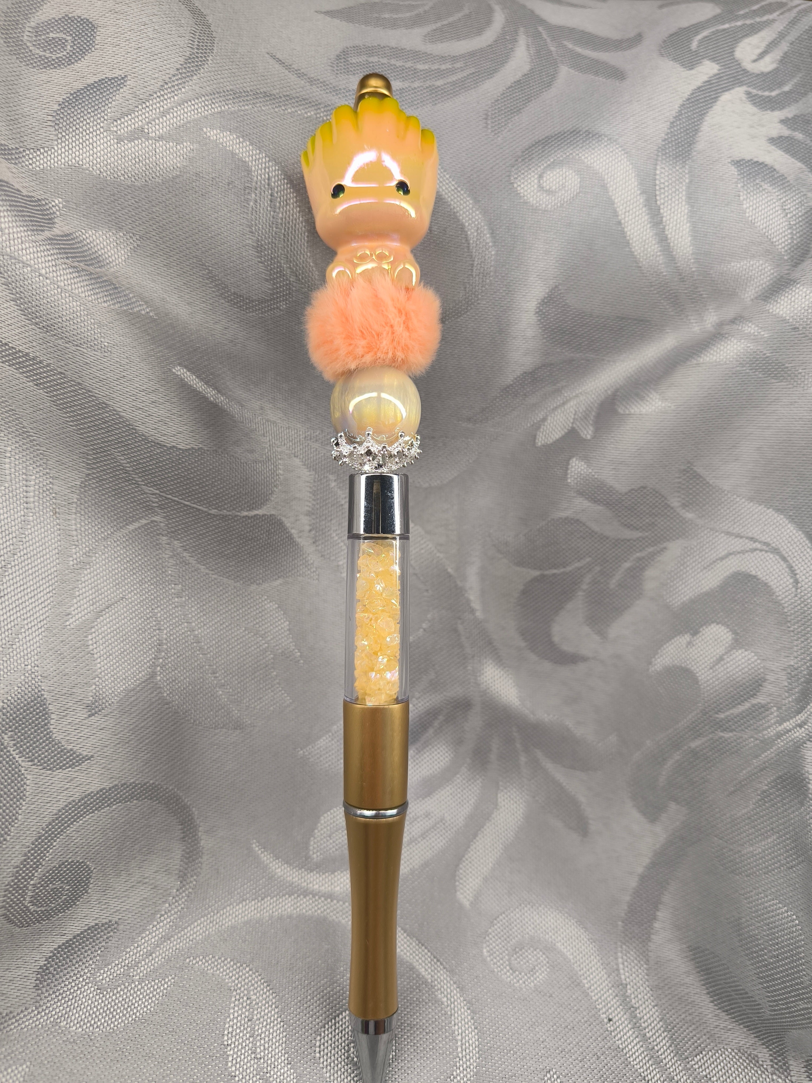 Stylo Groot Fait Main - Perles Acrylique & Pompom Marvel