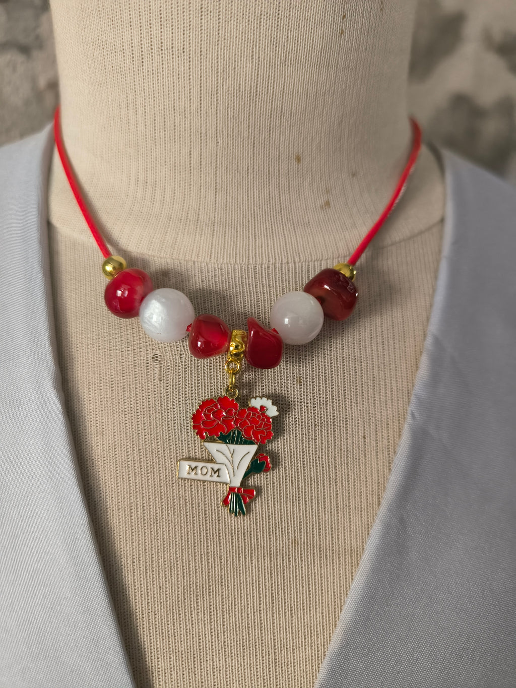 Collier artisanal perles & pendentif élégant – Bijou intemporel fait main | Les Créas de Steffy