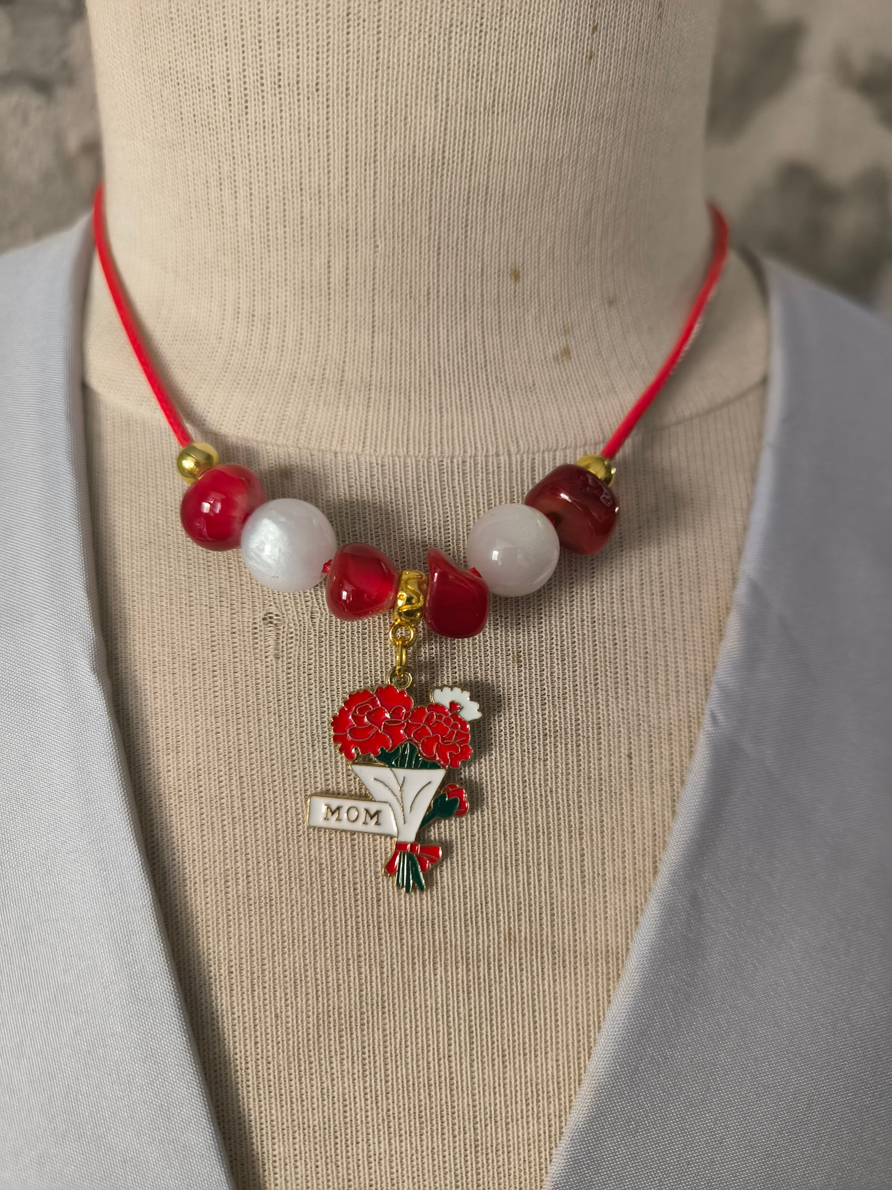 Collier artisanal perles & pendentif élégant – Bijou intemporel fait main | Les Créas de Steffy
