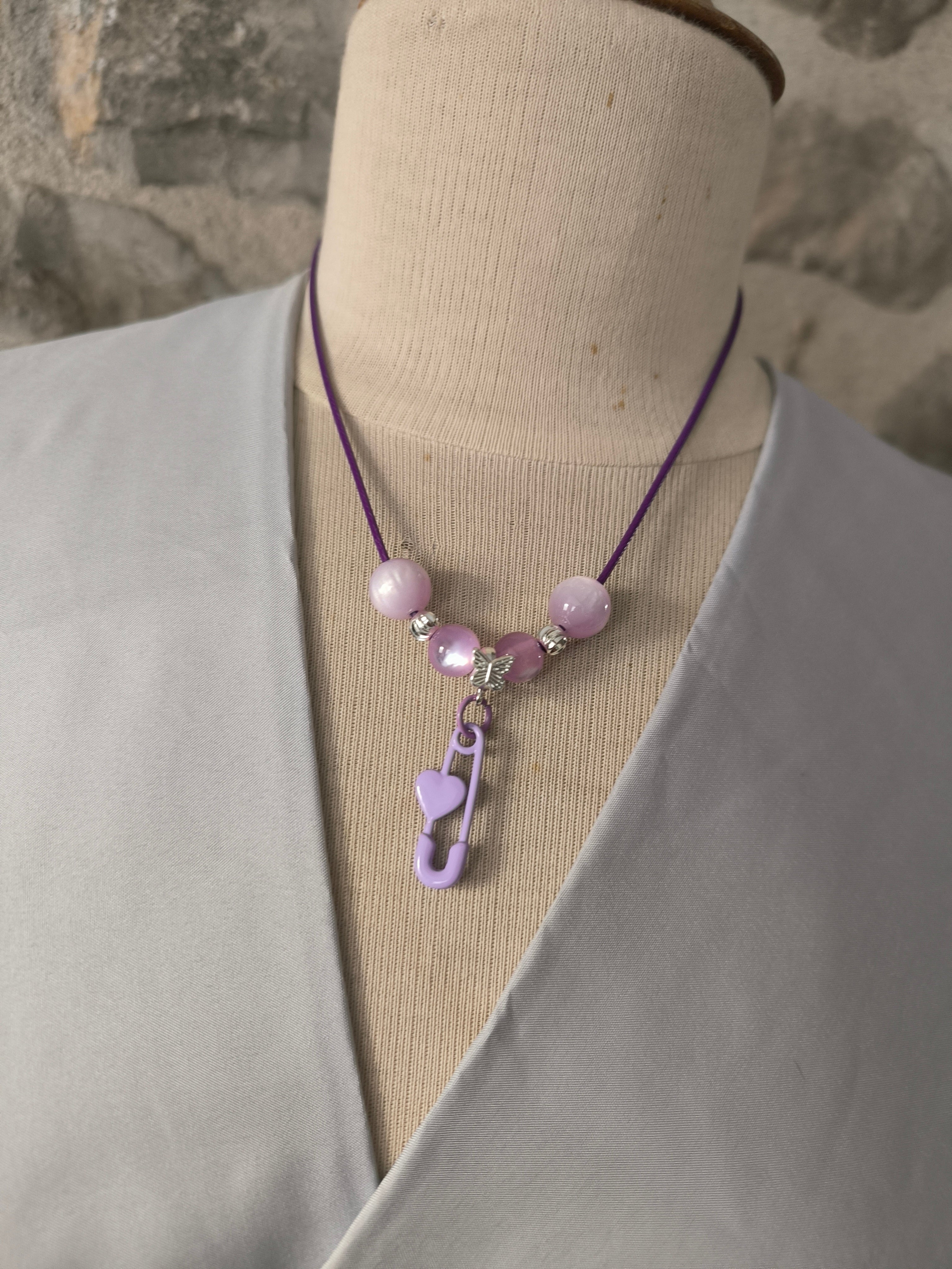 Collier artisanal perles & pendentif délicat – Féminin & fait main | Les Créas de Steffy