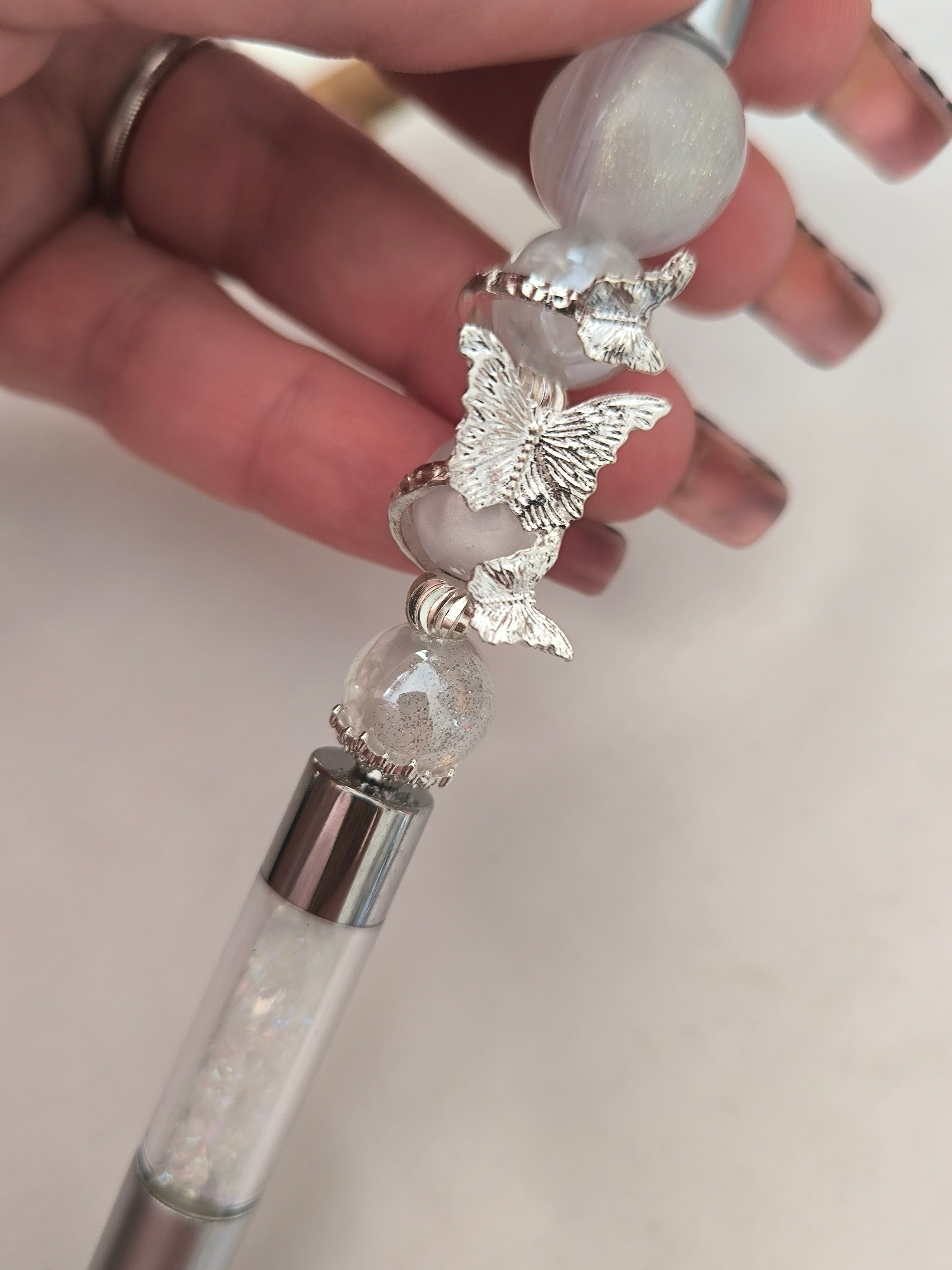 Stylo Fait Main - Perles Acrylique & Acier