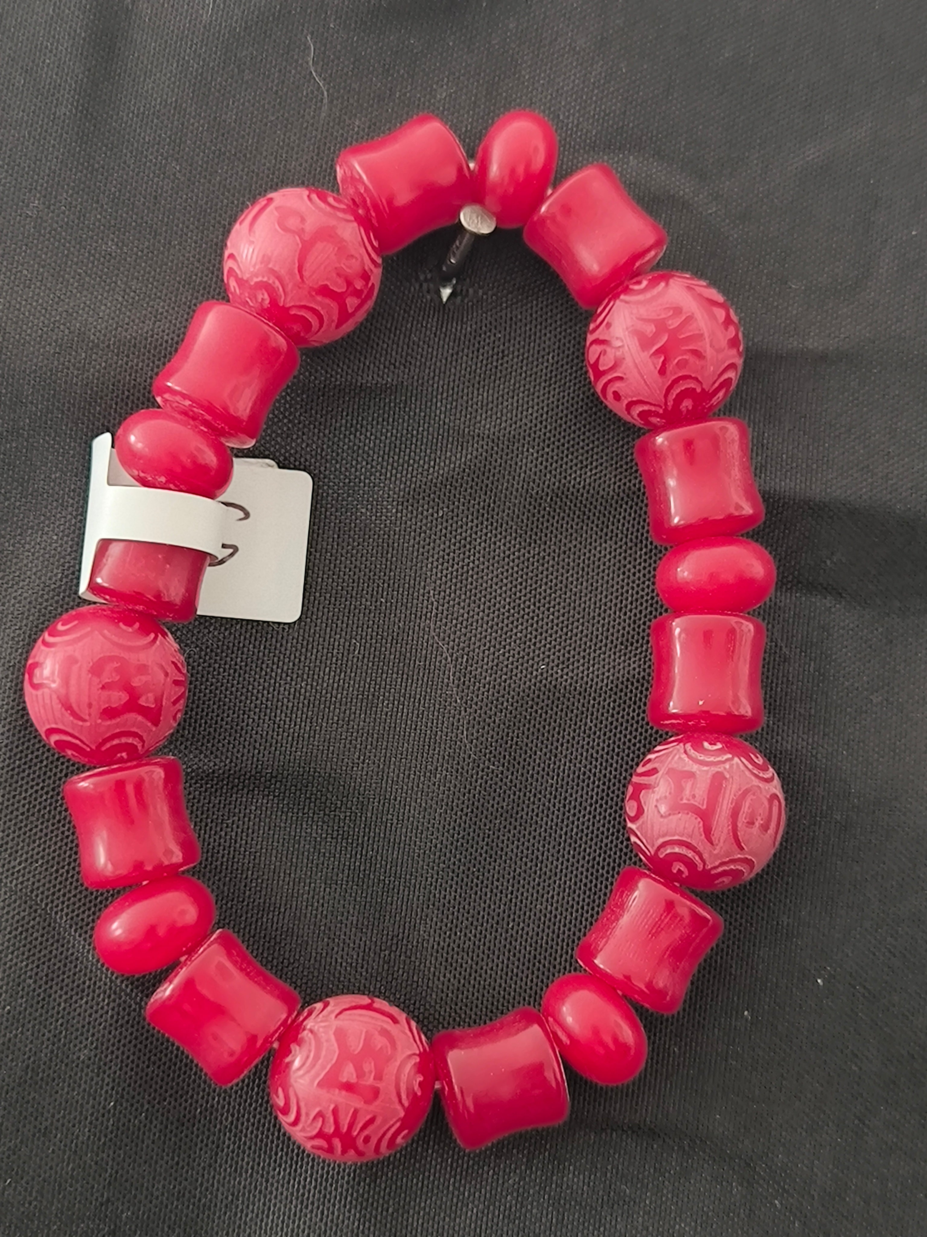 Bracelet en Perles Bodhi Rouge – Porte-Bonheur Fait Main en France