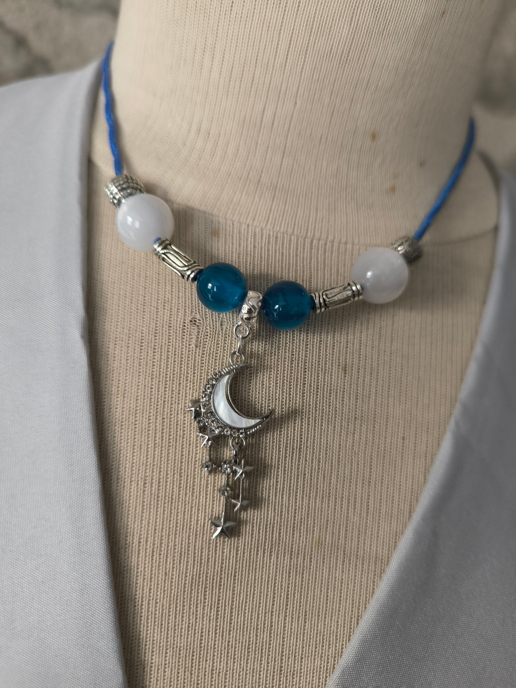 Collier artisanal perles & pendentif chic – Pièce unique fait main | Les Créas de Steffy