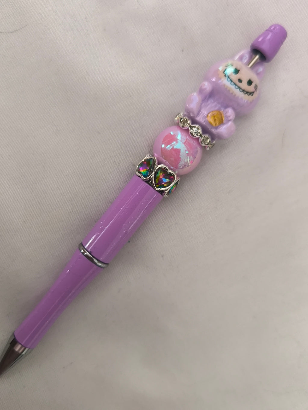 Stylo Labubu Fait Main - Perles Acrylique & Strass