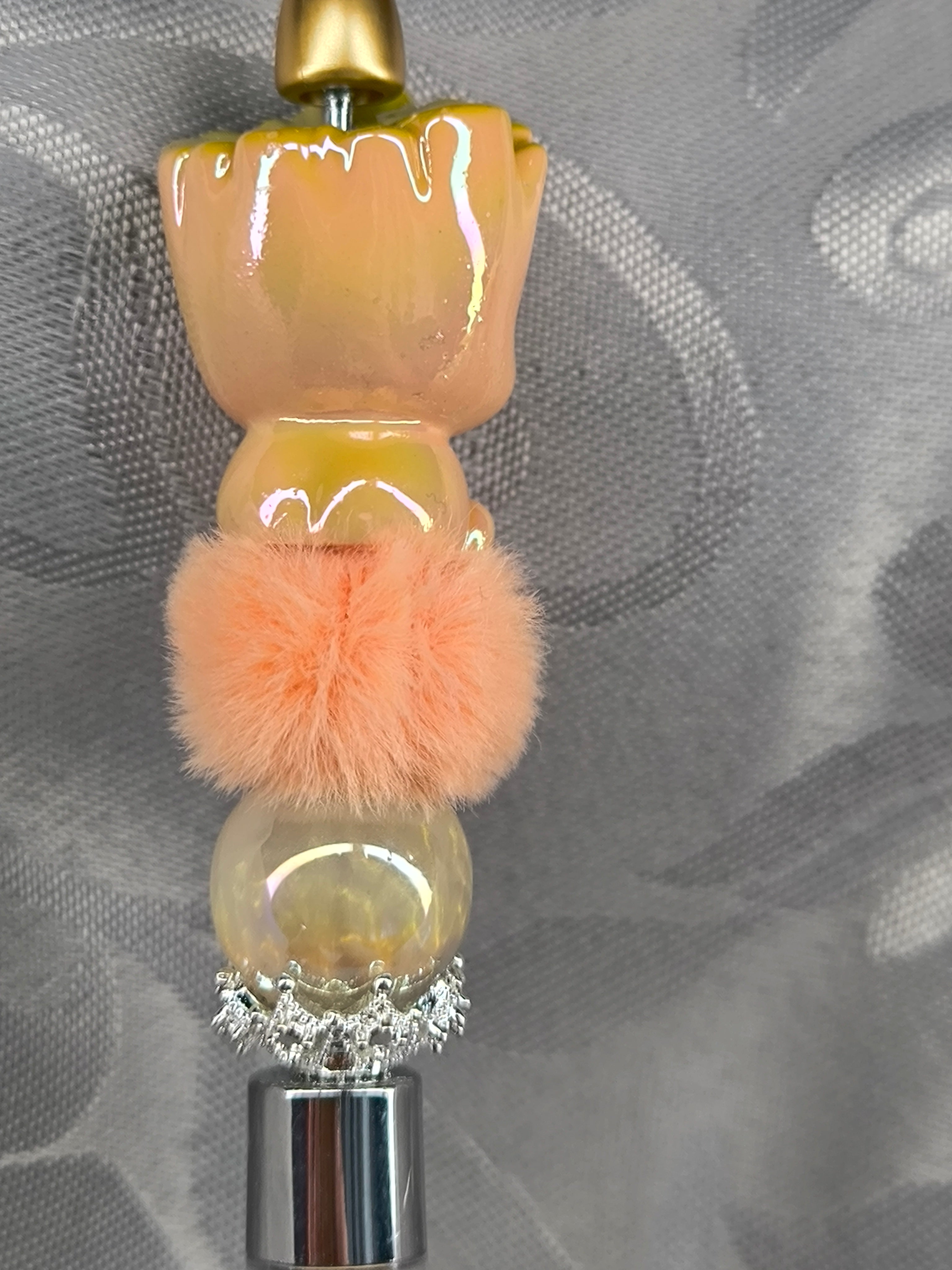 Stylo Groot Fait Main - Perles Acrylique & Pompom Marvel