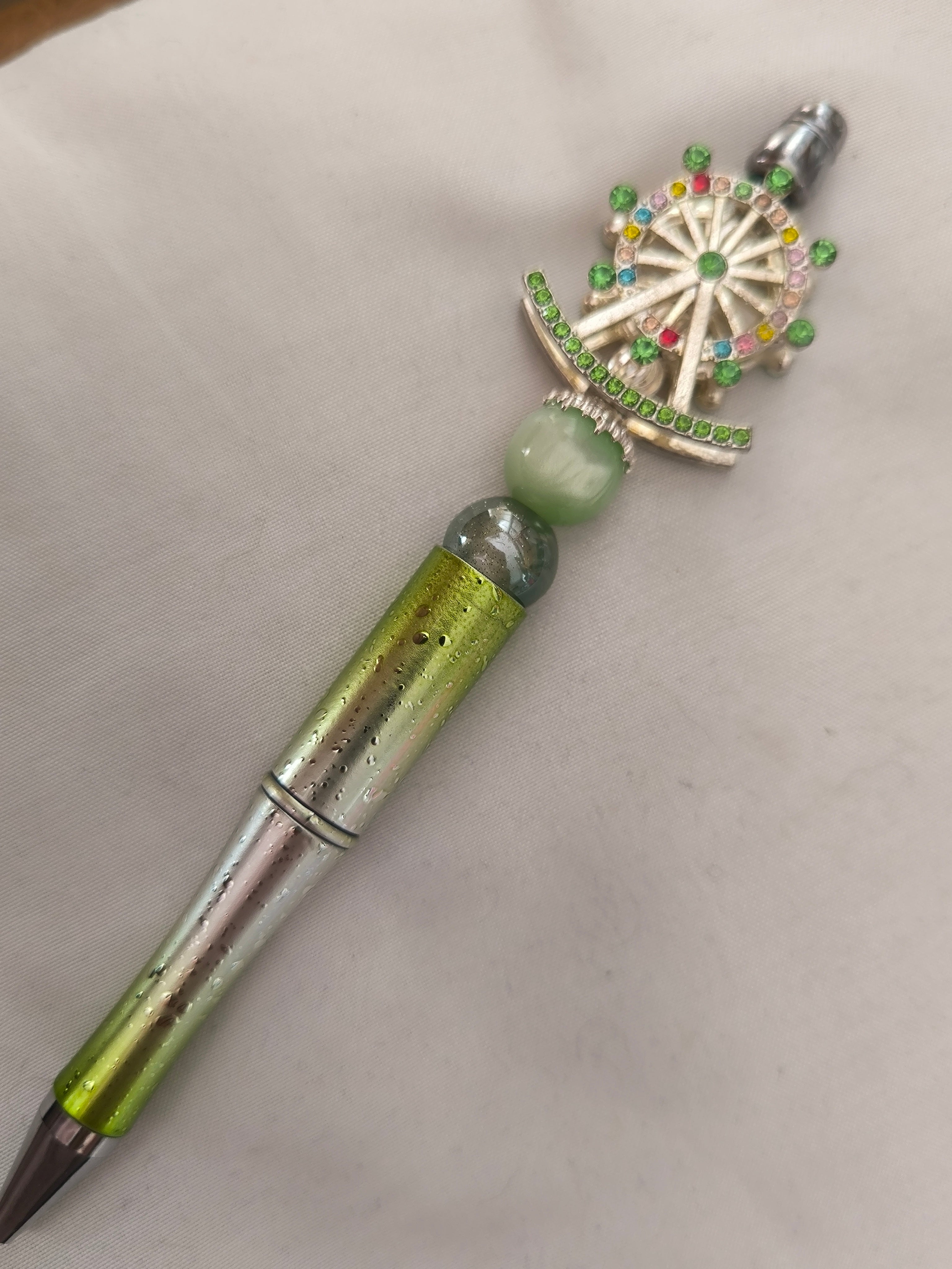 Stylo Fait Main Déco Manège - Perles Acrylique & Strass